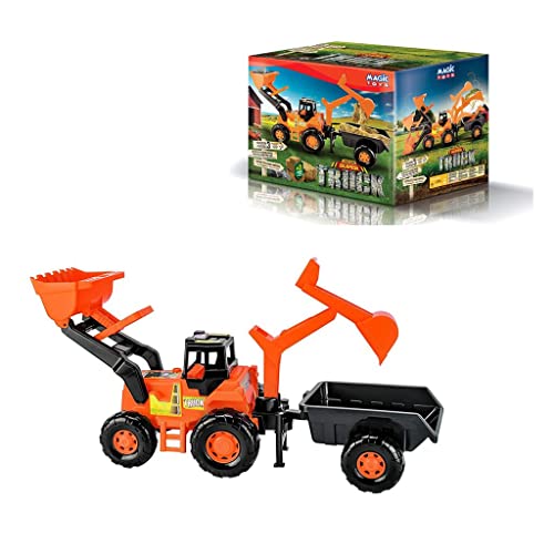 Trator Truck Super Magic Toys Laranja/Preto