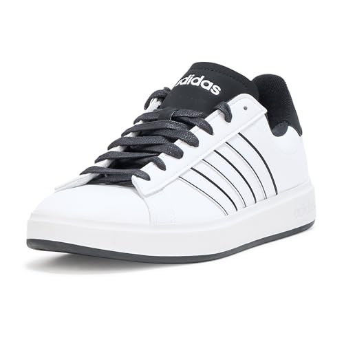 adidas Men's Grand Court 2.0, White/White/Black, 8