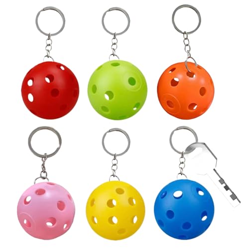 Generisch Llavero - Gadgets portátiles coleccionables,Pickleball Llavero Colgante Set,Para Jugadores Adultos Hombres Amantes Deportivos Miembros del Equipo