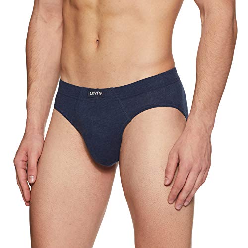 Image of Levi's 011 Comfort Brief for Men | 100% Pure Cotton | Breathable | Durable | Anti-Roll Waistband | Extra Supportive Gusset | Dual Layer 3D Pouch | Tagless & Zero Irritation Comfort | Pack of 3