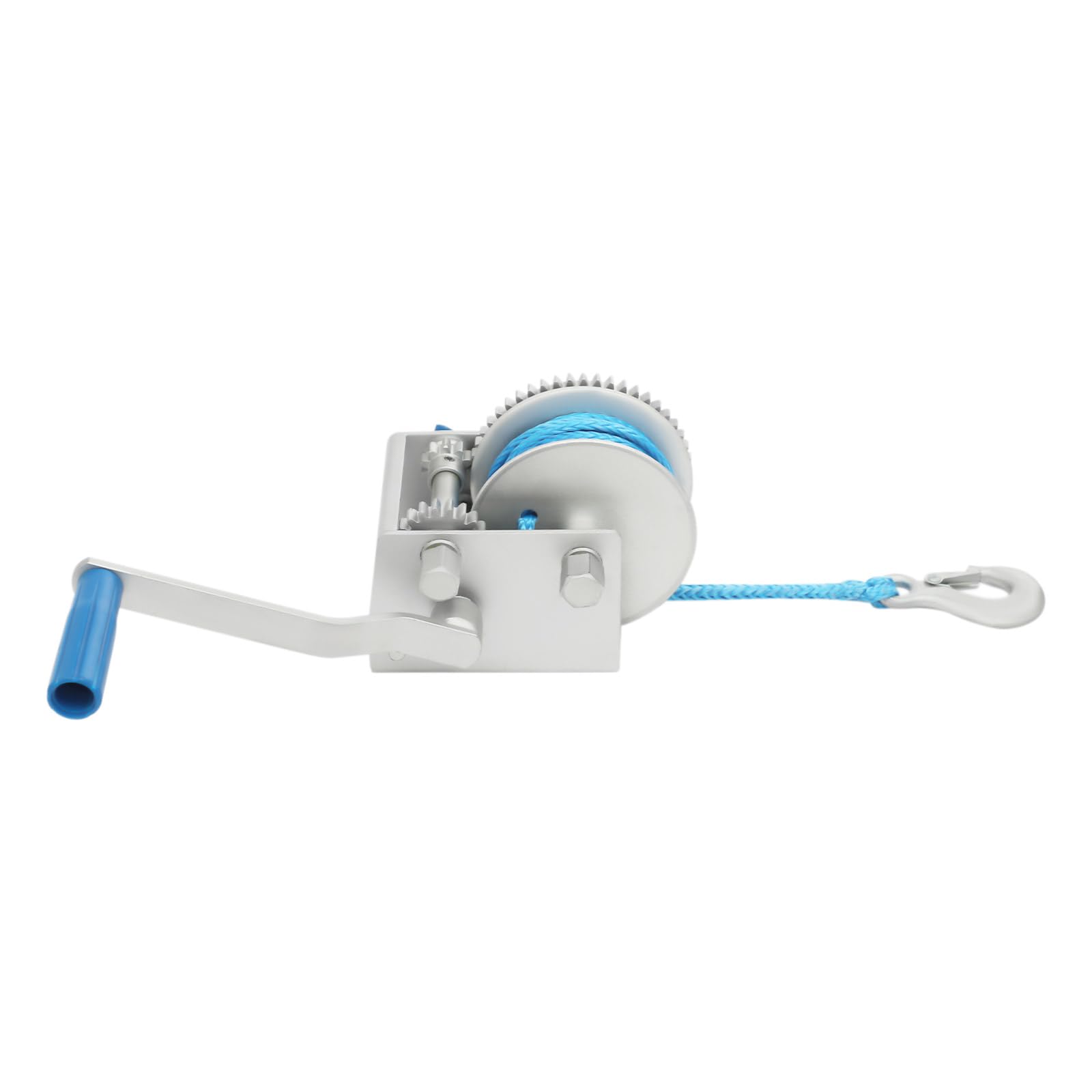 Handseilwinde - Zugkraft 4500 lbs - Seilwinde Hand mit Bremse, 8m Seil, Handbetriebene Winde, Handwinde für Yachten, Boote und Anhänger