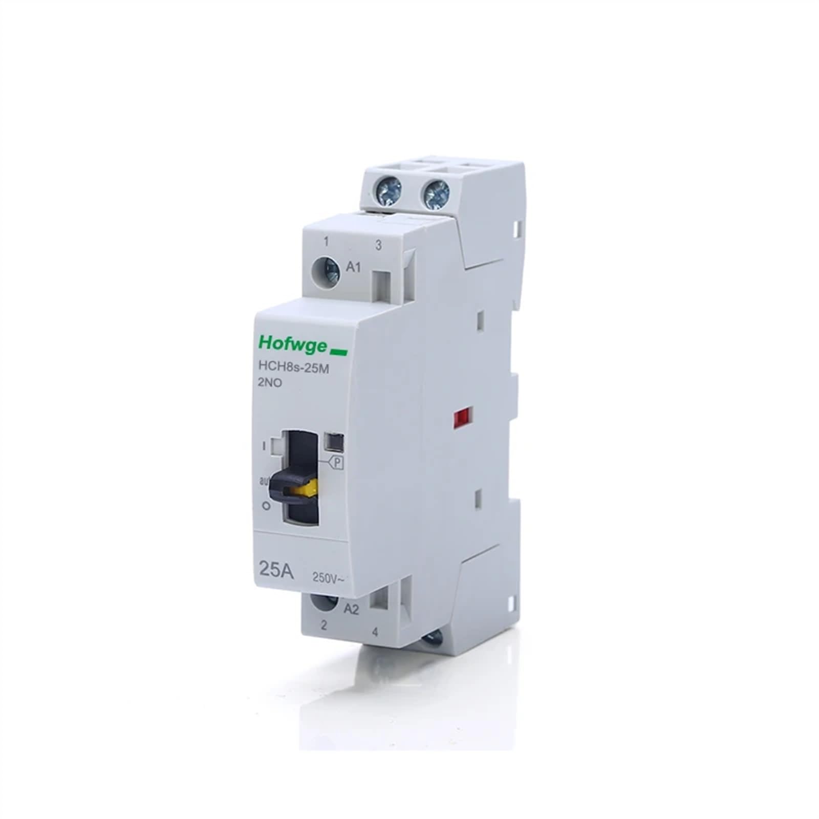 Stycznik modułowy AC do użytku domowego, HCH8s-25M, 2P, 16A, 20A, 220V, do szyny DIN, z przełącznikiem ręcznym, 2NO, 1NO, 1NC lub 2NC(2P 16M 1NO1NC AC230V)