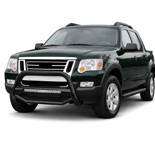 Image of Black Horse MAX Beacon Bull Bar No Skid Plate Black Compatible with 2006-2010 Ford Explorer|2007-2010 Ford Explorer Sport Trac-MAB-FOEXB