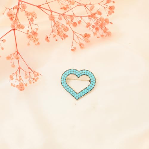 Image of Turquoise West Cowboy Oval Tear Drop Brooch Pin for Women Retro Brooches Pins Classic Fashion Jewelry Accessories Gift
