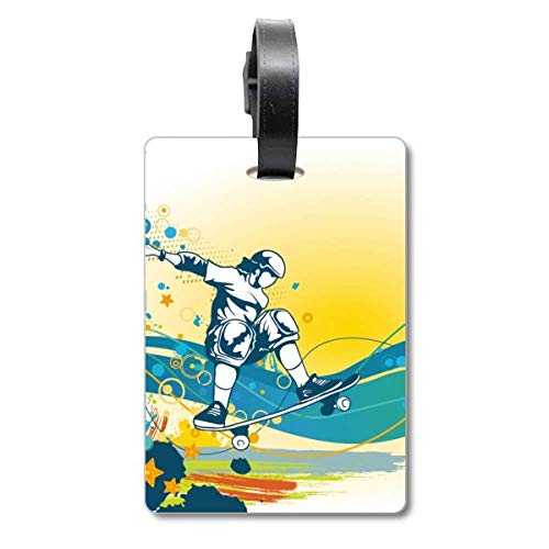Étiquette valise de transport skateboard - Porte-adresse pour bagage