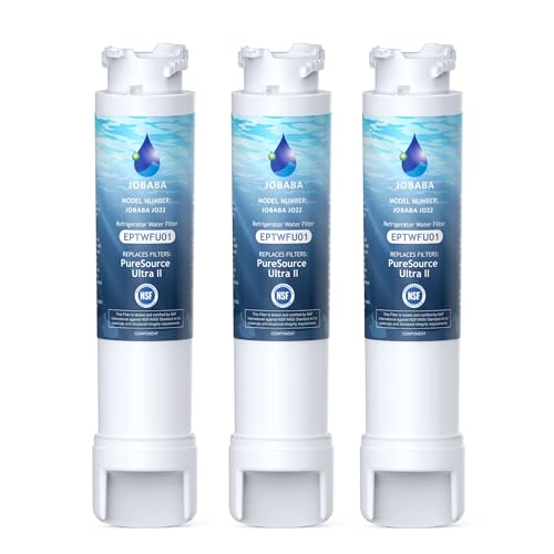 EPTWFU01 Water Filter Replacement, Compatible with Frigidaire EPTWFU01, Pure Source Ultra II, EWF02, 3 Pack