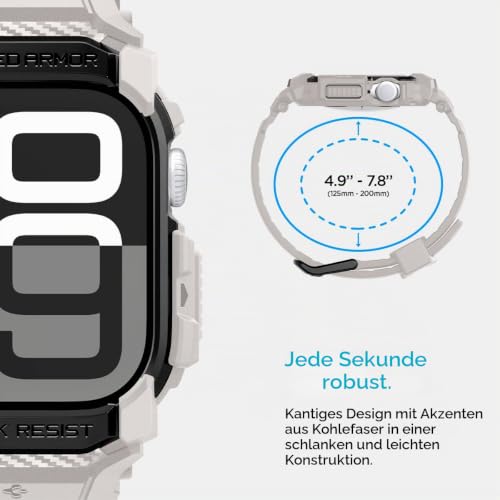 Spigen Rugged Armor Pro Hülle und TPU-Band, kompatibel mit Apple Watch Serie 11/10, 42 mm (2025/2024), 42 mm… – Ansicht 4