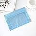 Zippered Pen Pencil Binder Pouch 3 Rings with Clear Window for School Classroom Organizers 8 Pcs (Light Blue)