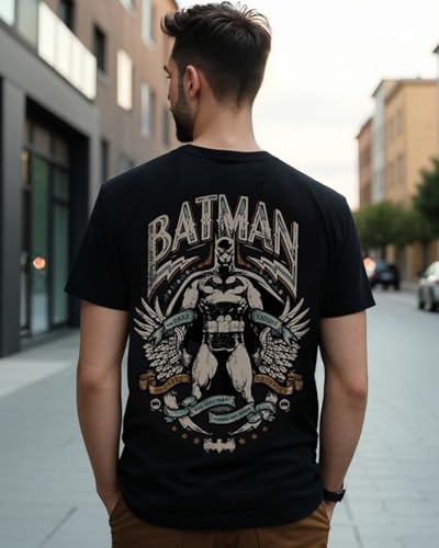 Image of Bewakoof X DC Men's Cotton Graphic Print Regular Fit Half Sleeve Round Neck T-Shirt | Tshirt for Men Cotton| Casual Wear | Street Wear
