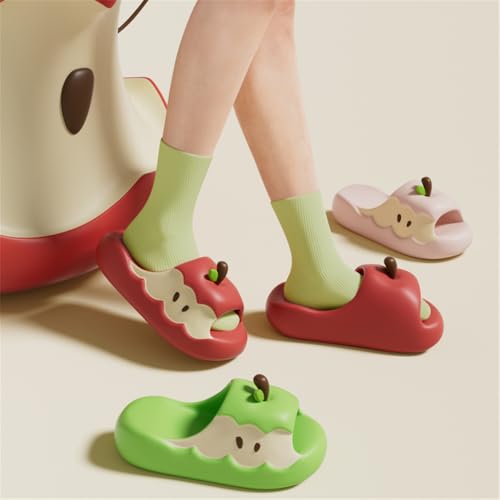 Apples Slippers For Women Men, 3d Cartoon Apples Shaped Slides Summer Non-Slip Beach Sandals Shower Shoes3