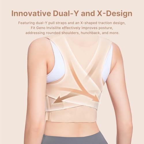 Image of Fit Geno Invisilite Posture Corrector for Women Adjustable Upper Back Brace