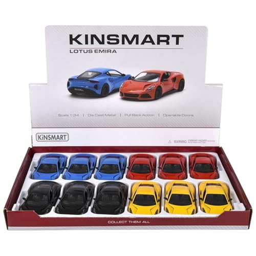 Lotus Emira Diecast Pull-Back Car Toy, 5 Inch, 12 Unidades miniatura 7
