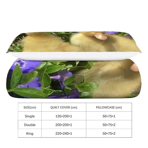 Housse de couette animaux imprimé 3D microfibre 135x200 parure de lit garçon