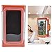 Spryflower Shower Phone Holder Bathroom Phone Box, Wireless Wall Mounted Phone Case with 360 Degree Rotation, Sealed Touch Screen for Phones Under 6.8 Inches, Ideal for (Orange)