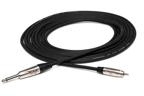 Cable de audio analógico Hosa HPR-005 interconexión Jack 6.35mm TS a RCA macho REAN