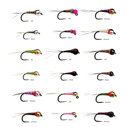 36 Effictive Tungsten Bead Perdigon Nymphs Fly Fishing Flies Assortment | Trout and Grayling Fishing Lure | Waterproof Fly Box