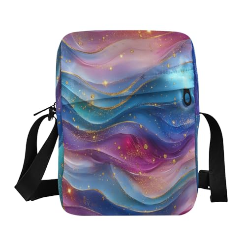 Burgundy Blue Rainbow mens messenger bag Shoulder Bag For Woman Croos Body Purses Adjustable Strap for business Outdoor Daily