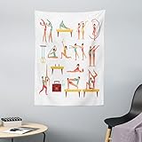 ABAKUHAUS Gymnastique Tapisserie, Cheval d'arçons Ruban, Pas de décoloration, 110 x 150 ...