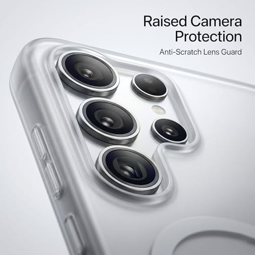 Image of amazon basics Luxury Paper Thin Case Cover for Samsung Galaxy S26 Ultra 5G | Matte Finish | Compatible with magsafe | (White, Samsung Galaxy S26 Ultra 5G)