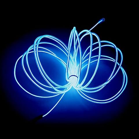 MaxLax EL Wire Blue 16.4ft Neon Lights Cover