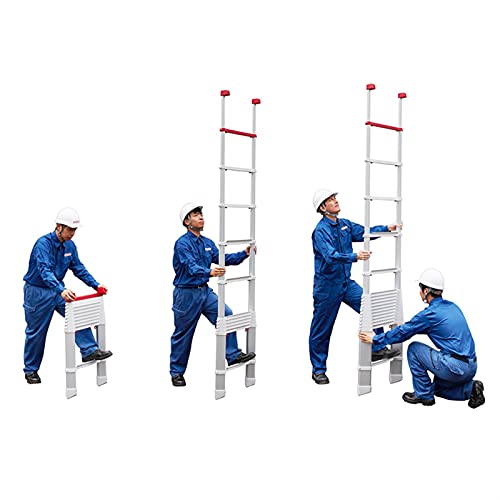 Telescoping Extension Ladder, Multi Purpose Telescoping Ladder One Button Retraction Aluminium Extension Ladders Portable Folding Extendable Step Loft Ladder For Home (Size : 5.9M) #TOP2