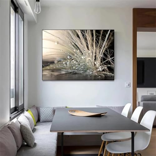 Impression sur toile pissenlit de qualité supérieure avec châssis