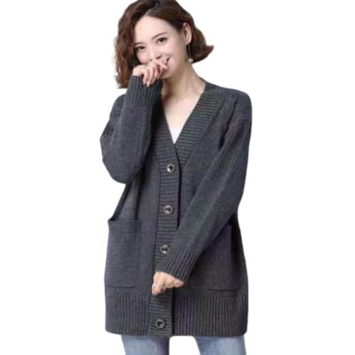 ニット カーディガン レディース 防寒 秋冬 前開き ロング トップス ミディアム丈 中厚手 アウター トップス 無地 ケーブルニット 大人 長袖 女性 冬 ゆったり 20代 30代 40代 50代 学生 通勤オフィスのサムネイル