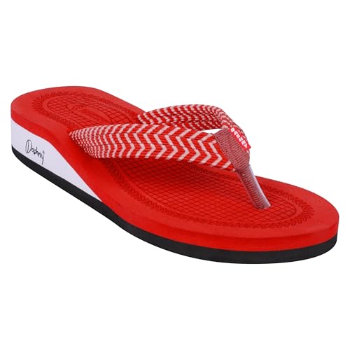Image of Dashny Women's (1436-1434) |Extra Super Soft Comfortable Slippers |Red Brown Casual Slides Slippers