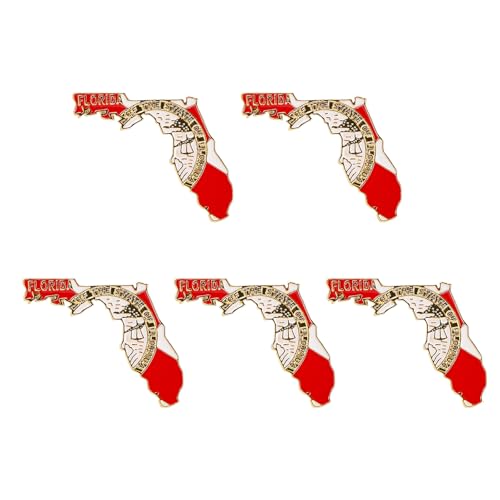 Image of State Shaped Map Lapel Metal Pin Enamel Brooch Keepsake Beautifully Designed for Backpack Hat