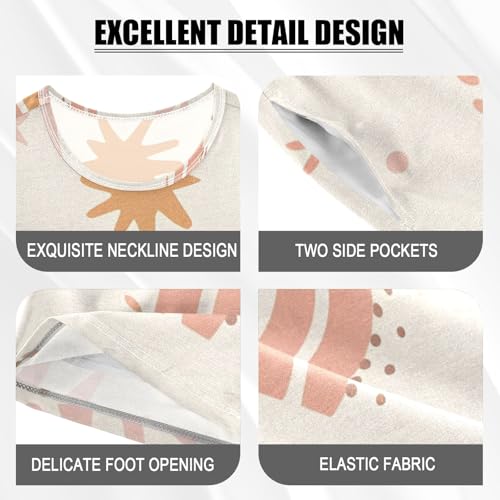 Summer Pajama Set Unicorn Rainbow Stars, Short Sleeve Sleepwear Nightwear4