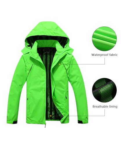 Image of Outdoor Men's Waterproof Raincoat Windbreaker Lightweight Rain Jacket with Detachable Hood