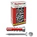 Fischer 50 Tasselli Duopower con Vite, 8 x 40 mm, per Muro pieno, Mattone Forato, Cartongesso, 537647