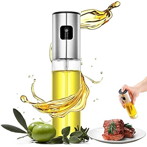 TWUTGAYW Oil Bottles for Kitchen,1Pc Cooking Oil Spray Bottle, Portable Olive Oil Dispenser, Glass Oil Sprayer for Cooking Air Fryer Bbq Grilling Salad Bread Baking Kitchen Cooking Roasting Cover