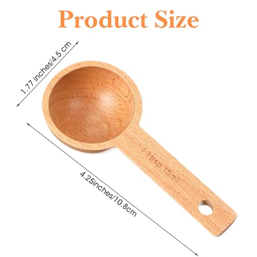 Image of 2Pcs Stainless Steel Measuring Spoons, Long Handle Scoop Spoon Set for Coffee Protein Powder Baking, 15ml Tablespoon Kitchen Utensils Dishwasher Safe