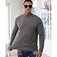 LAOARA Herren Rollkragenshirt Langarmshirt T Shirt Stehkragen Longsleeve Thermo Baumwolle Langarm Slim Fit Pullover Grau L