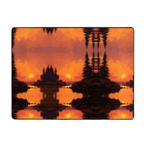 Tapis de sol en flanelle absorbant imprimé lavable et durable - 2