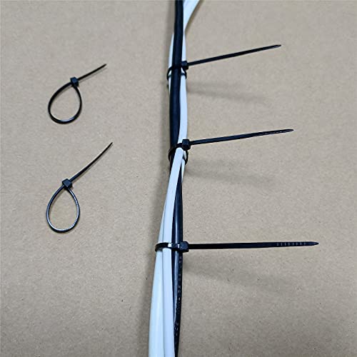 1000 pcs 4 inch Cable Zip Ties Heavy Duty, Premium Plastic Wire Ties with 18 LBS Tensile Strength, UV Resistant Cable Ties, Self-Locking Black Nylon Tie Straps