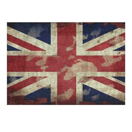 Rompecabezas de madera de la bandera británica con caja, ideal para decorar paredes 3