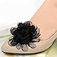 WOFASHPURET 2 Stück Schuhblumen-accessoires Schuhverzierungen Zum Anclipsen Schuhclips Blumen-high-top-schuhclip-anhänger Schuhe Zubehör Black Stoff