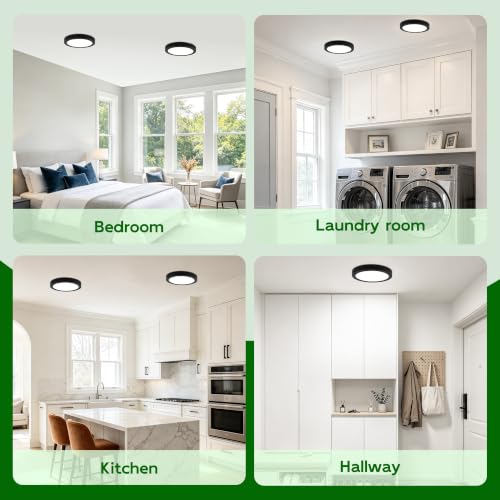 Image of hykolity 7 Inch Selectable CCT LED Round Flat Panel Light,1500LM