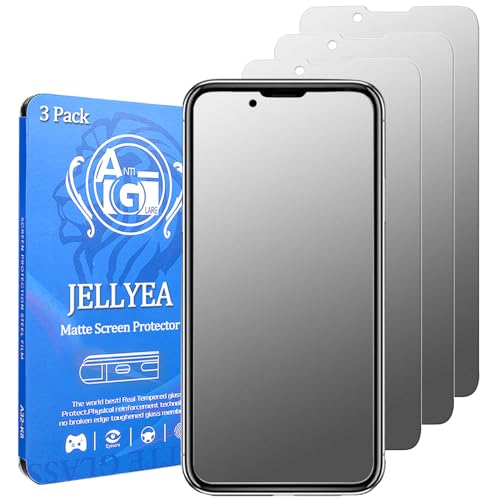 JELLYEA Matte Screen Protector for iPhone 12 Pro Max (3 Pack) Matte Tempered Glass Anti-Glare Anti-Fingerprint Anti-Scratch Case Friendly Bubble Free for iPhone 12 Pro Max 6.7