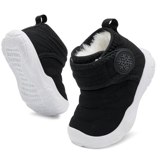 BARERUN Baby Girls Boys Winter Boots 12-18 Months Soft...