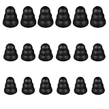 Earbud Tips Earbud Covers Triple Flange Ear Tip, 9 Pairs S/M/L Size Triple Flange Noise Isolate Silicone Cushion Ear Bud Tips with 3.8mm Connector Hole, Fit for Most in Ear Earphone