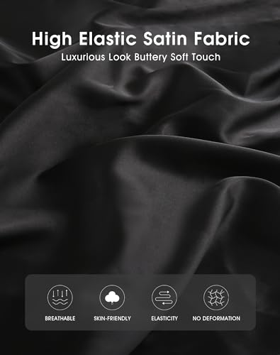 Image of MANCYFIT Long Half Slip for Women Under Dress Satin Slip Skirt Extenders 36 inch Maxi Underskirt