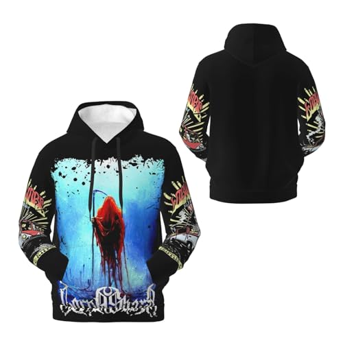 Lorna Music Shore Men's Casual Fleece Hoodie Pullover Hooded Long Sleeve Sweatshirt with Pockets3