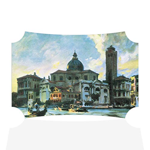 Fastasticdeals Horizontal Home Decor Wall Sign Palazzo Labia, Venice Singer Sargent Painting Art Picture Frame Berlin Shape 7x5Inches