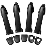 Pack of 4 Exterior Door Handles Compatible with Toyota Camry 2012 2013 2014 2015 2016 2017,Replaces 6921106090,Black