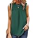Produktbild PEOD Damen Sommer Ärmellos O-Ausschnitt Elegant Oberteile Bluse T-Shirts Träger Tops mit Punkte Frauen Oversize Lässig Mode Stickerei Plissee Locker Tunika Crop Tops Tank Top Camisole Cami Shirts Hemd