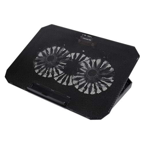 Base para Laptop con Doble Ventilador USB Negro miniatura 1