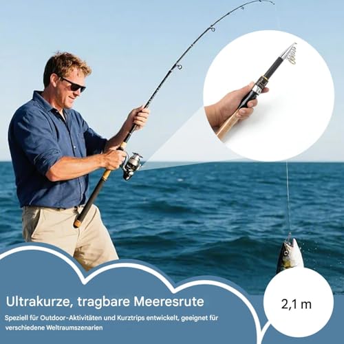 Canne à pêche télescopique extensible en carbone pour voyage et rive - 3